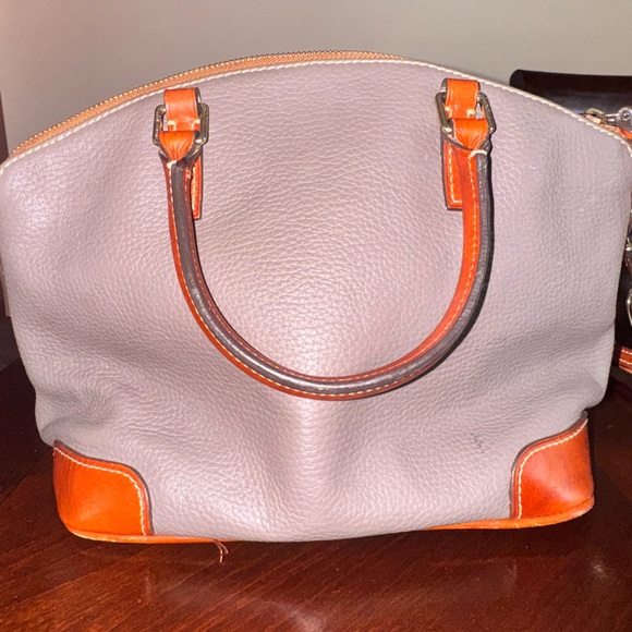 Dooney & Bourke Gray and Brown Leather Handbag - Picture 3 of 5